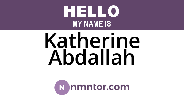 Katherine Abdallah