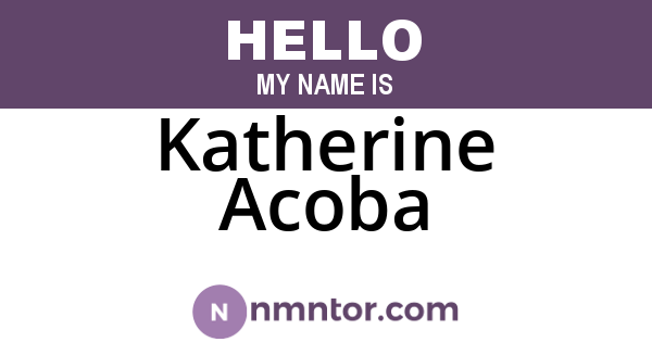 Katherine Acoba