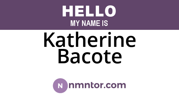 Katherine Bacote