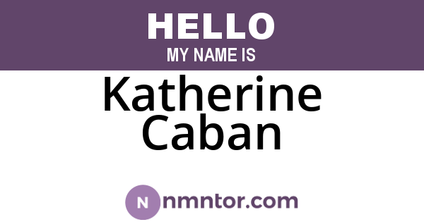 Katherine Caban