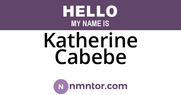Katherine Cabebe