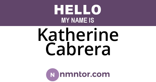 Katherine Cabrera