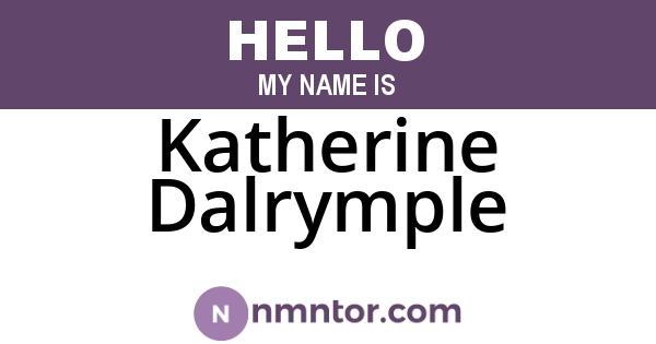 Katherine Dalrymple