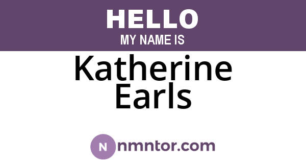 Katherine Earls