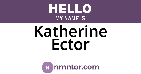 Katherine Ector