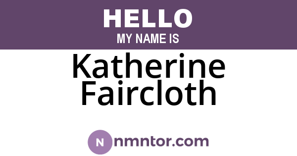 Katherine Faircloth