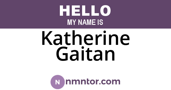 Katherine Gaitan