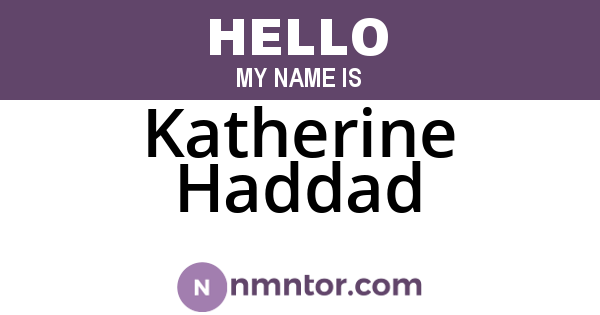 Katherine Haddad