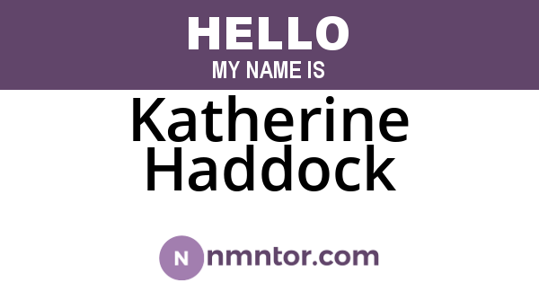 Katherine Haddock