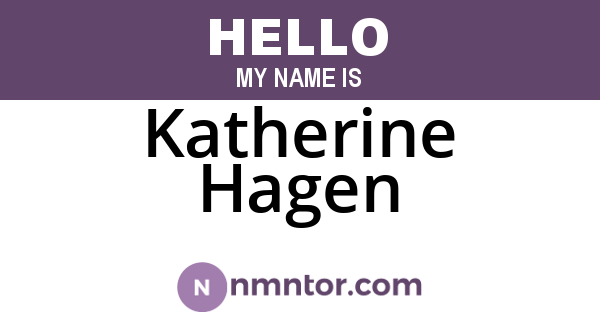 Katherine Hagen