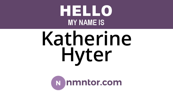 Katherine Hyter