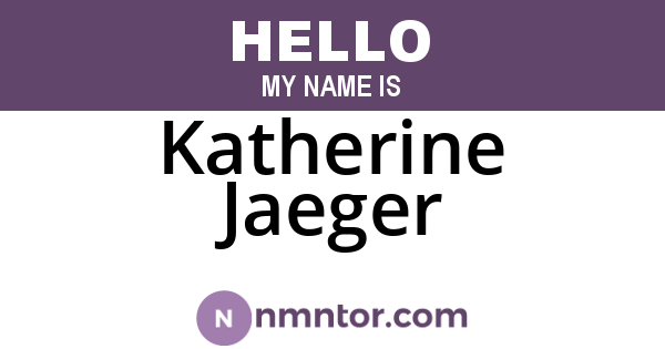 Katherine Jaeger