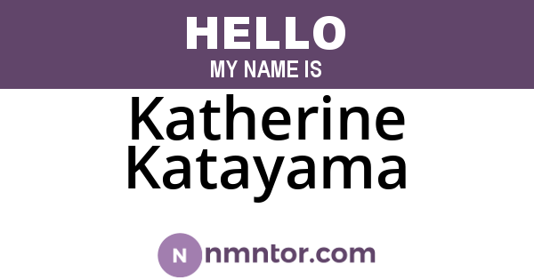 Katherine Katayama
