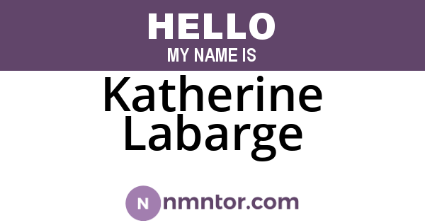 Katherine Labarge