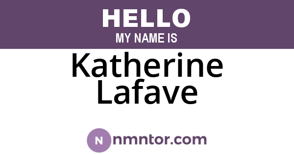 Katherine Lafave