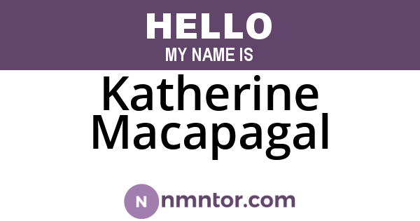 Katherine Macapagal