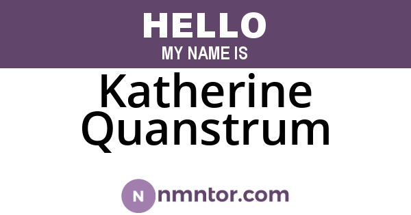 Katherine Quanstrum