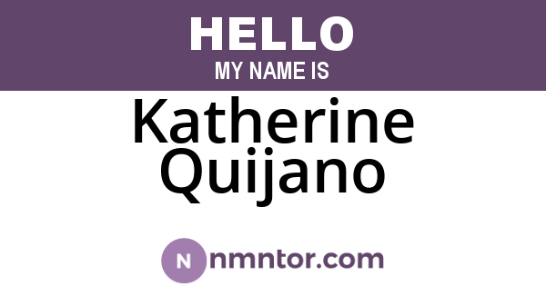 Katherine Quijano