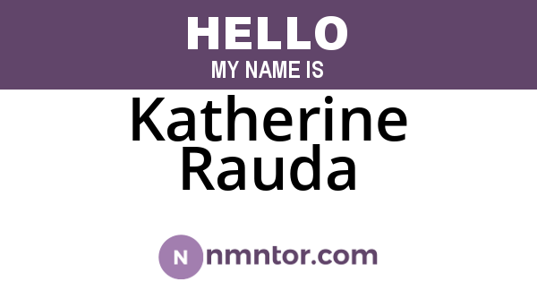 Katherine Rauda