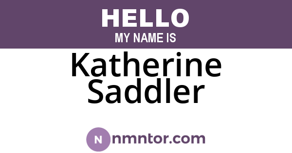 Katherine Saddler