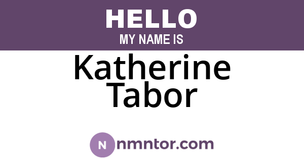 Katherine Tabor