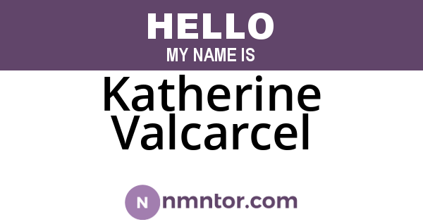 Katherine Valcarcel