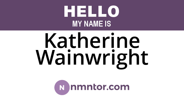 Katherine Wainwright