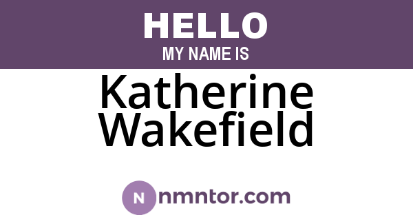Katherine Wakefield