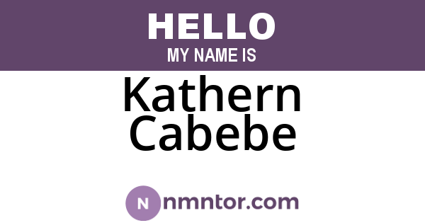 Kathern Cabebe