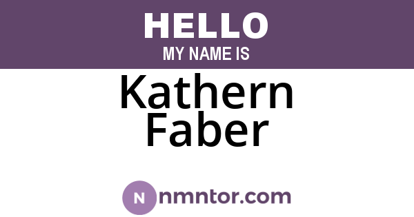 Kathern Faber