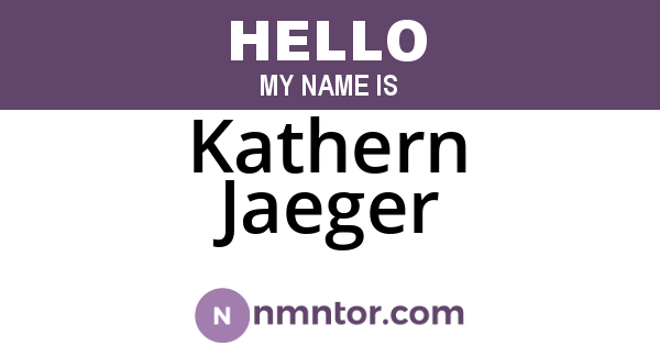 Kathern Jaeger