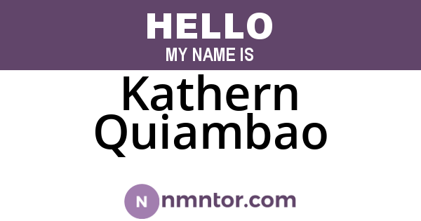 Kathern Quiambao