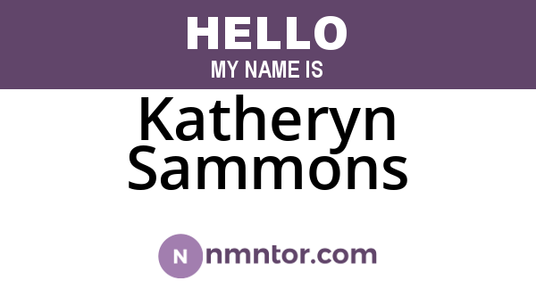 Katheryn Sammons