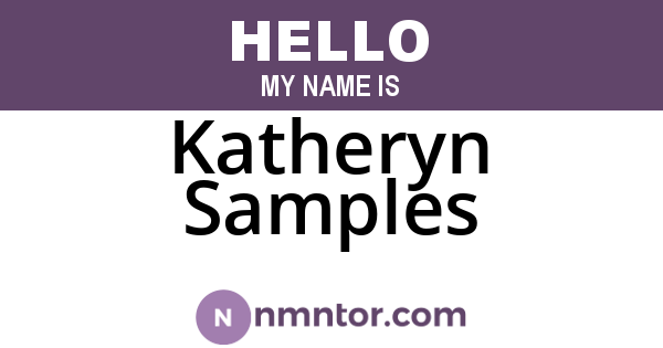 Katheryn Samples