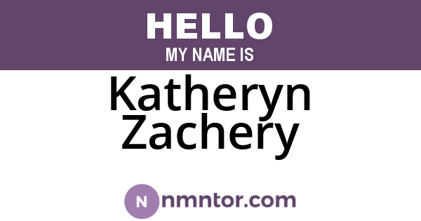 Katheryn Zachery
