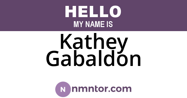 Kathey Gabaldon