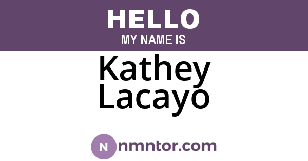 Kathey Lacayo