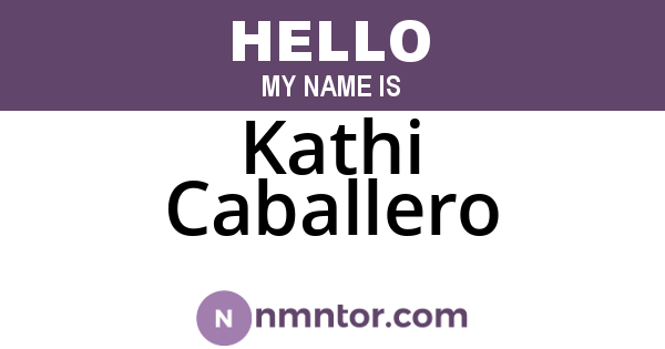 Kathi Caballero