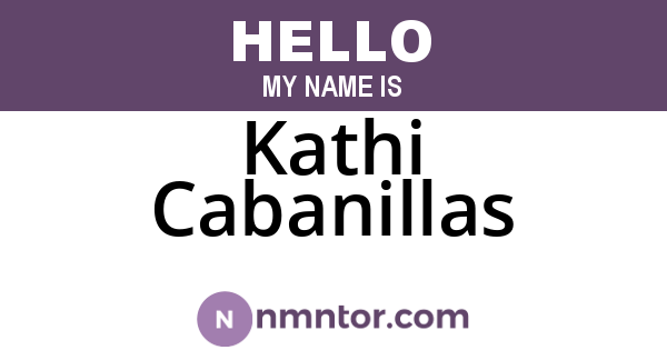 Kathi Cabanillas