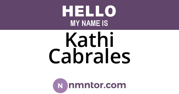 Kathi Cabrales