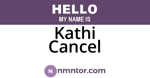 Kathi Cancel