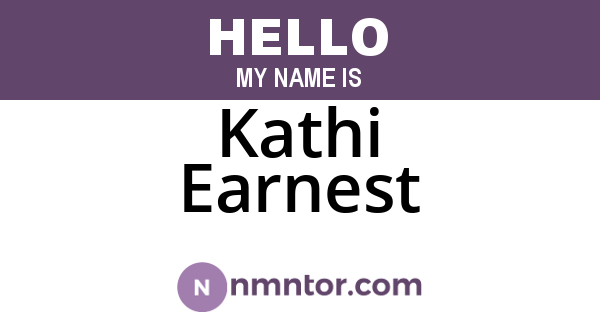 Kathi Earnest