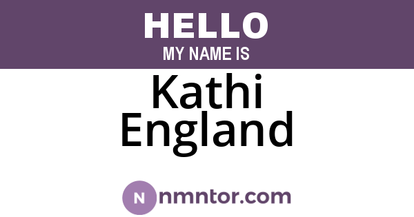 Kathi England