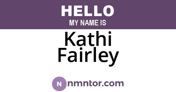 Kathi Fairley