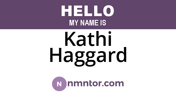 Kathi Haggard