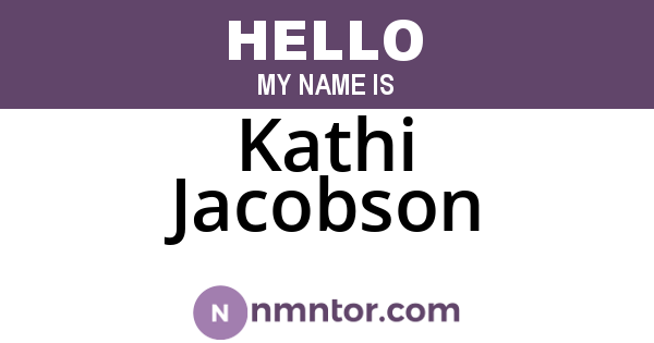 Kathi Jacobson