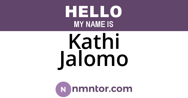 Kathi Jalomo