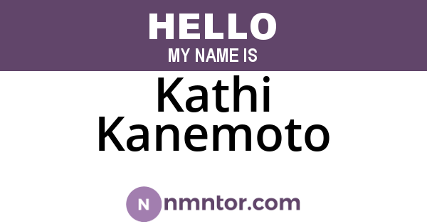 Kathi Kanemoto