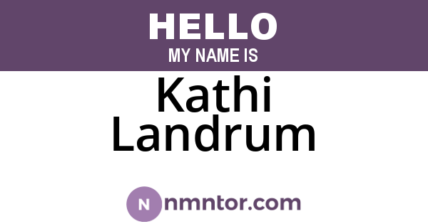 Kathi Landrum