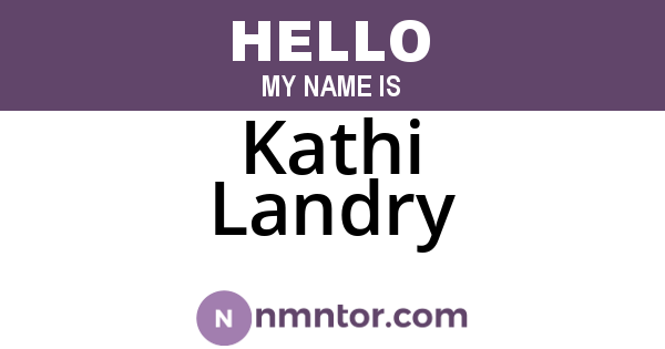 Kathi Landry